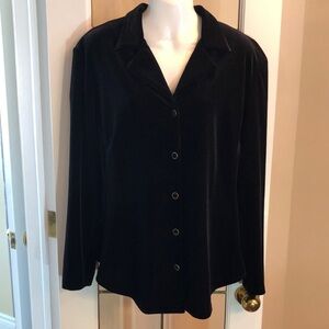Vintage Black Velvet Top